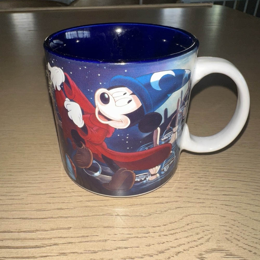 Vintage 1990s The Disney Store Fantasia Collectible Mug – Sorcerer Mickey Mouse